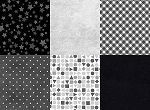 Playtime Flannel Basics Black 1 Yard Bundle Maywood Studio